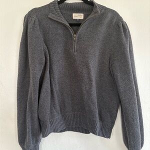 Quarter zip Gray Sweater
